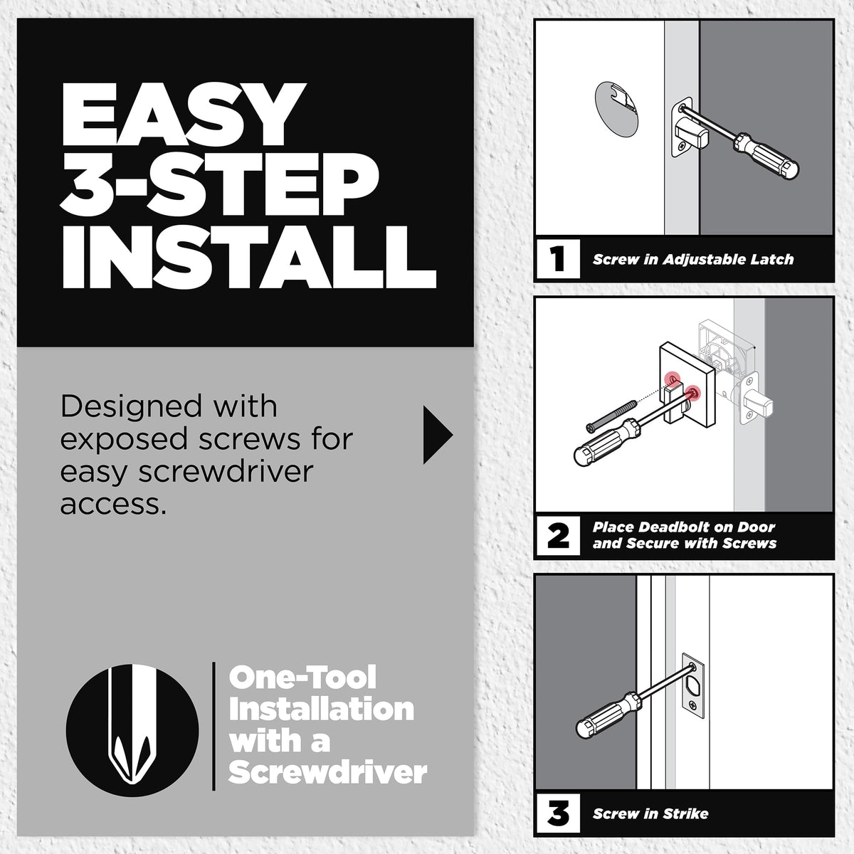 Kwikset 660 round corner strike ensuring solid door alignment.