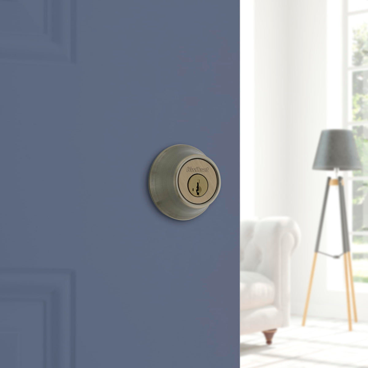 Kwikset 660 SmartKey security enables quick rekeying for secure exterior access.
