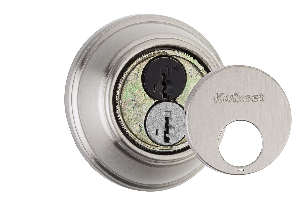 Kwikset 816 Microban-protected finish helps keep hardware cleaner.