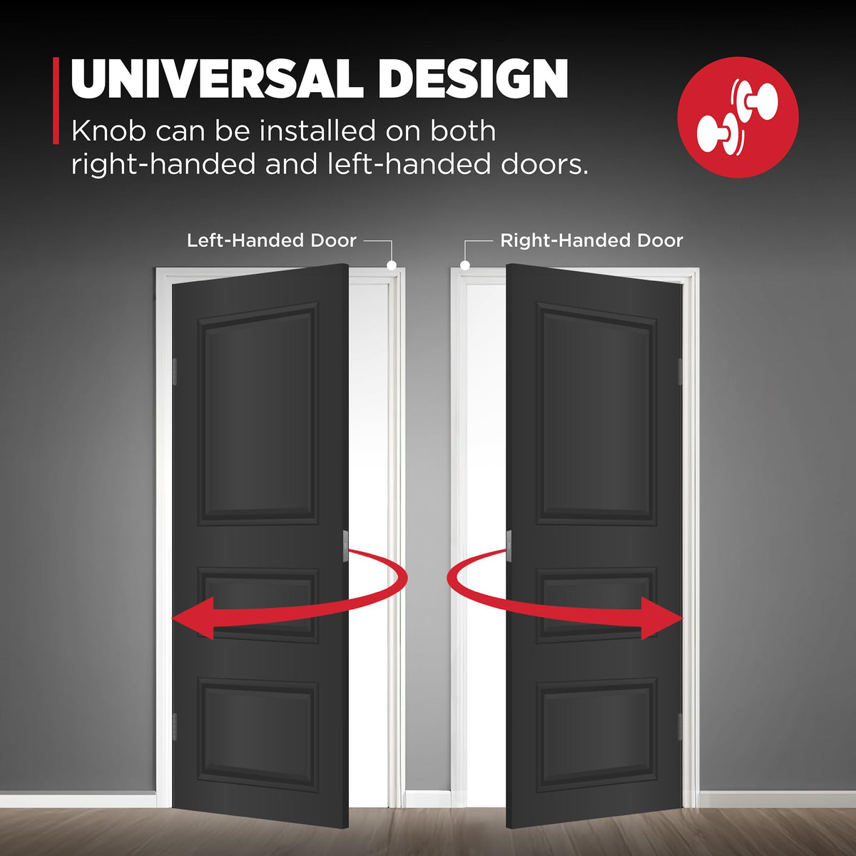 Combo pack box open to reveal deadbolt, lever, latches and keys