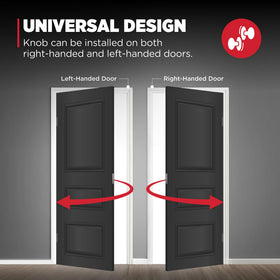 Combo pack box open to reveal deadbolt, lever, latches and keys