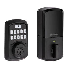 Kwikset Aura Bluetooth keypad lock front view showing keyless entry convenience