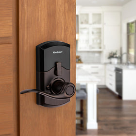 Auto-lock mode demonstrates customizable door security timing.