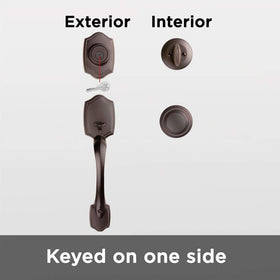 Kwikset Belleview adjustable latch fitting standard door thickness
