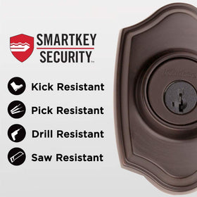 Kwikset Belleview keyed entry deadbolt for secure exterior access