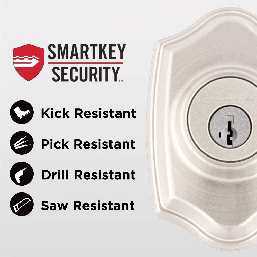 Kwikset Belleview deadbolt with exterior key access and interior thumb turn