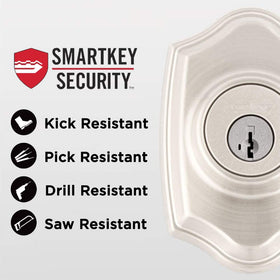 Kwikset Belleview deadbolt with exterior key access and interior thumb turn