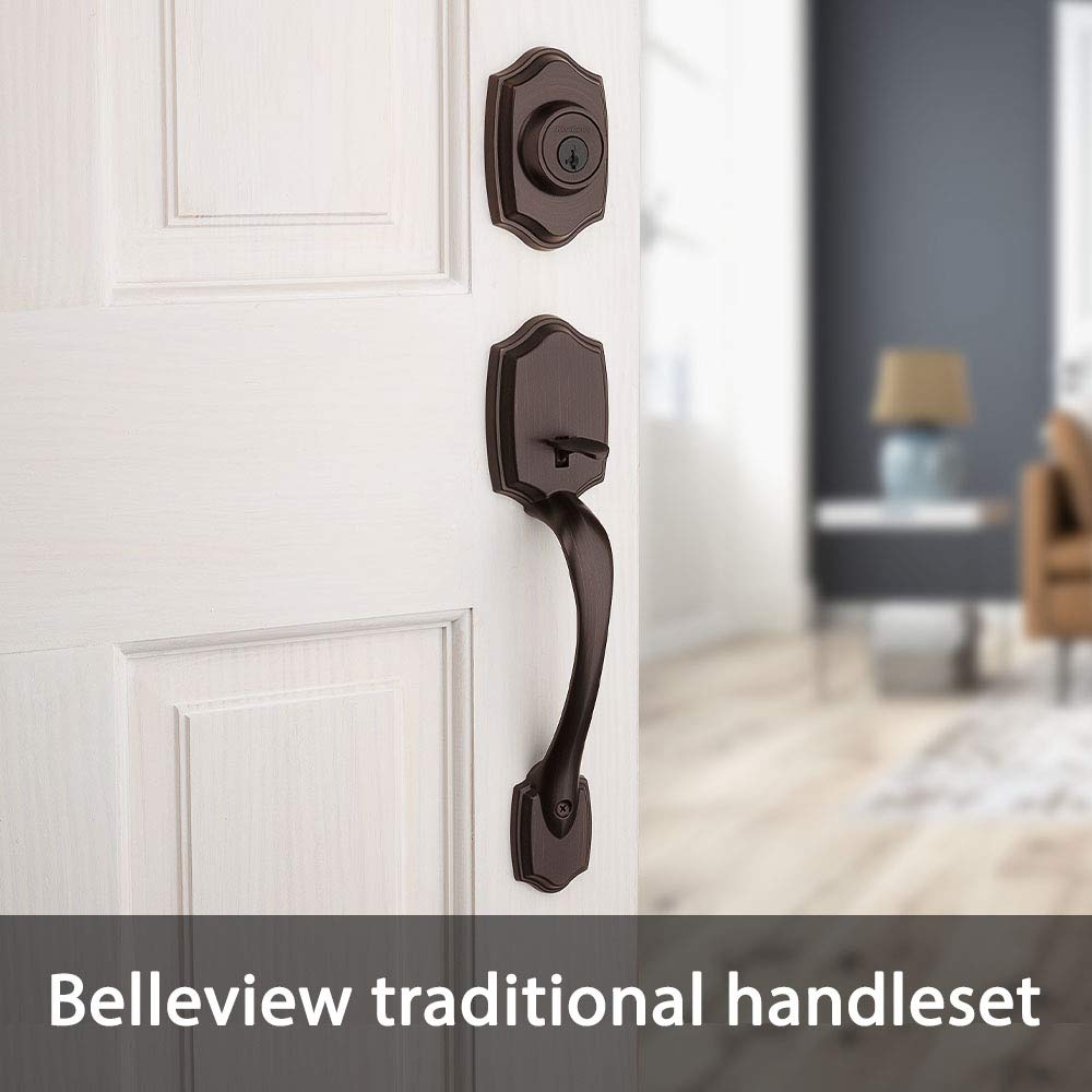 Kwikset Belleview interior turn piece showing manual locking control