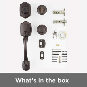 Kwikset Belleview strike plate included with installation hardware