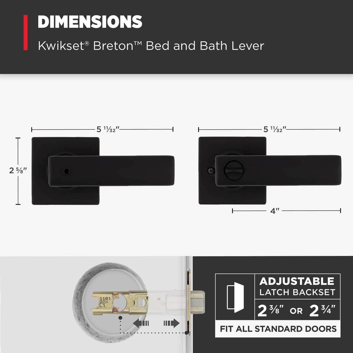 Kwikset Breton easy-install guide image showing screwdriver setup.