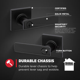 Kwikset Breton reversible lever adapts to left or right-handed doors