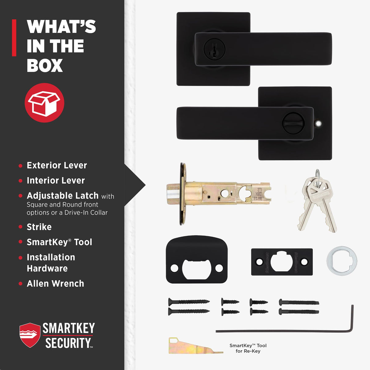 Kwikset Breton strike with square front option for secure fit