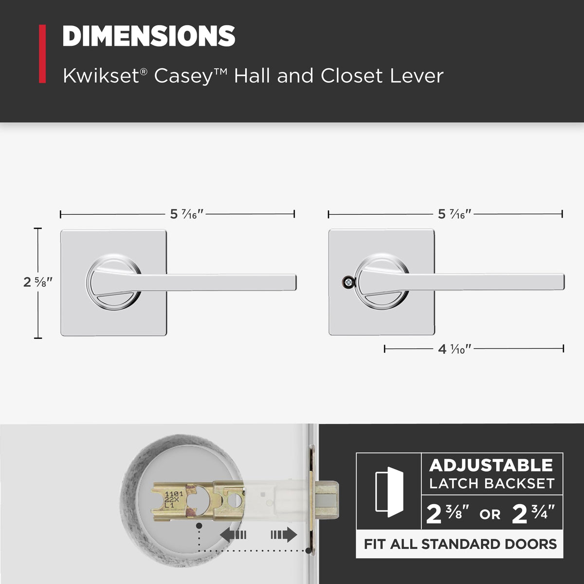 Kwikset Casey BHMA Grade 3 certified for durability