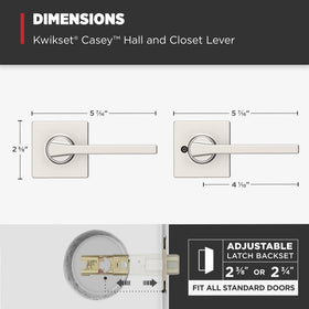 Door installation process for Kwikset Casey lever
