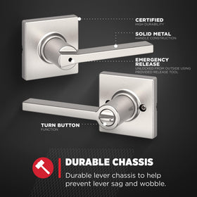 Kwikset Casey fits standard doors 1-3/8 to 1-3/4 inches thick.