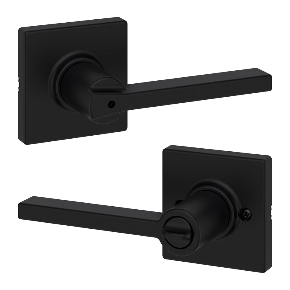 Kwikset Casey interior privacy lever for bedrooms and bathrooms.