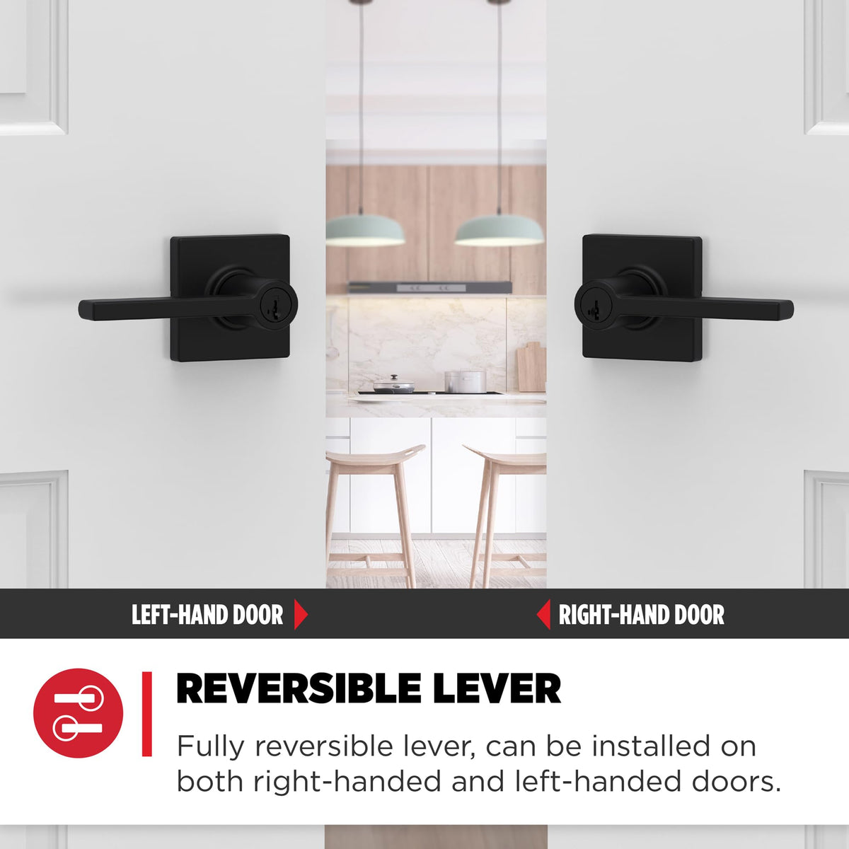 Kwikset Casey latch with backset adjustment fits standard doors