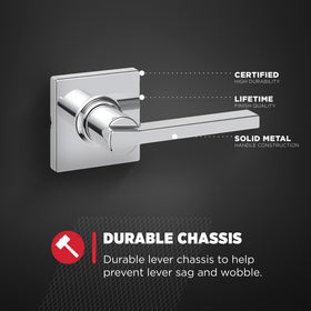 Kwikset Casey latch options with round and square fronts