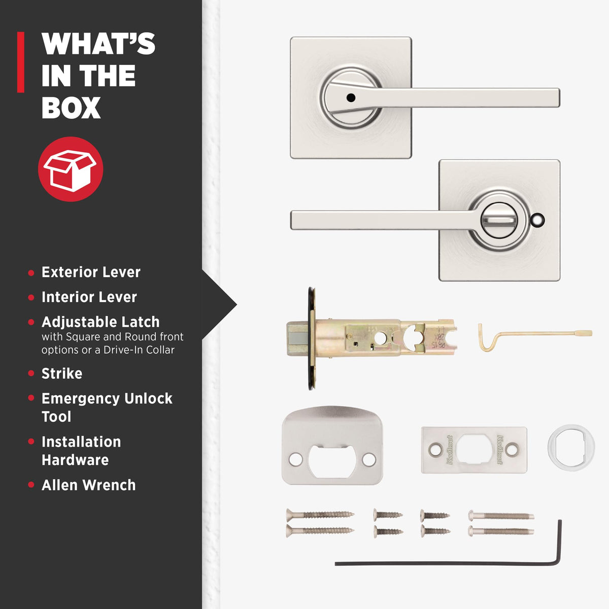 Kwikset Casey Microban protection on surface keeps it cleaner between cleanings.