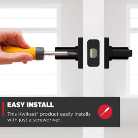 Kwikset Casey reversible lever installs on left or right handed doors.