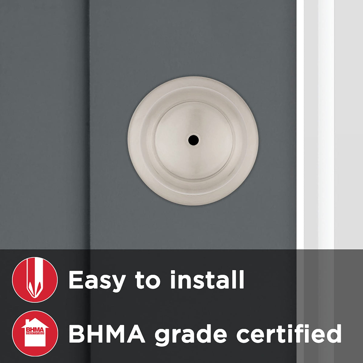 Kwikset Cove Microban protected hardware stays cleaner.