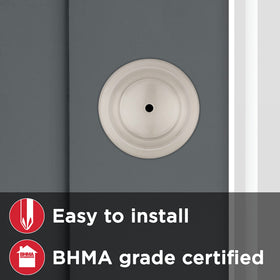 Kwikset Cove Microban protected hardware stays cleaner.