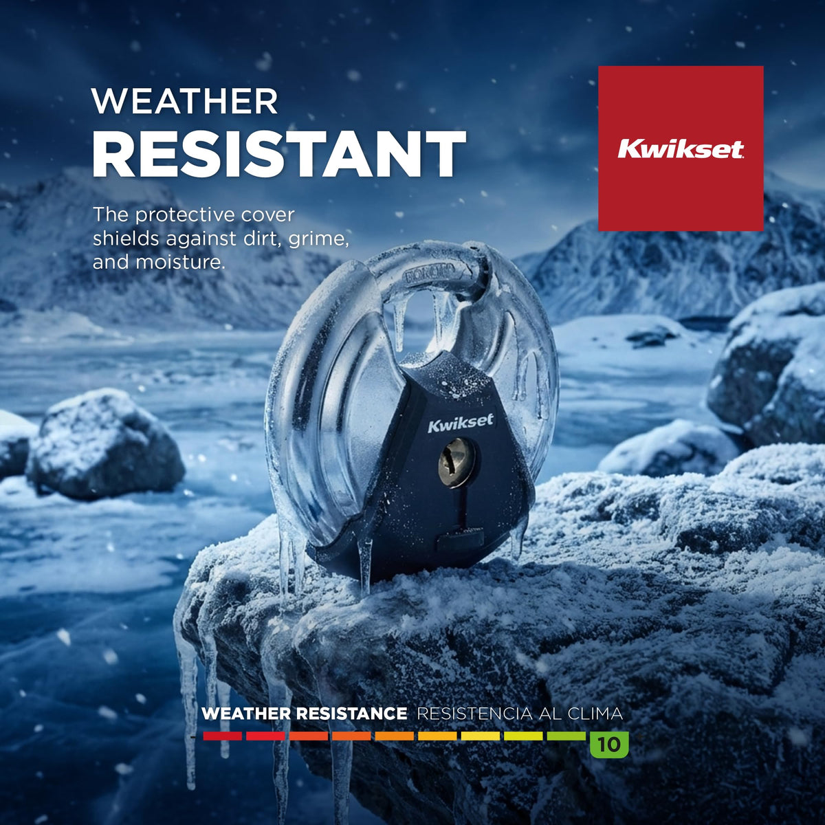 Kwikset Discus padlock showcases a key-retaining design to prevent unlocking mistakes.