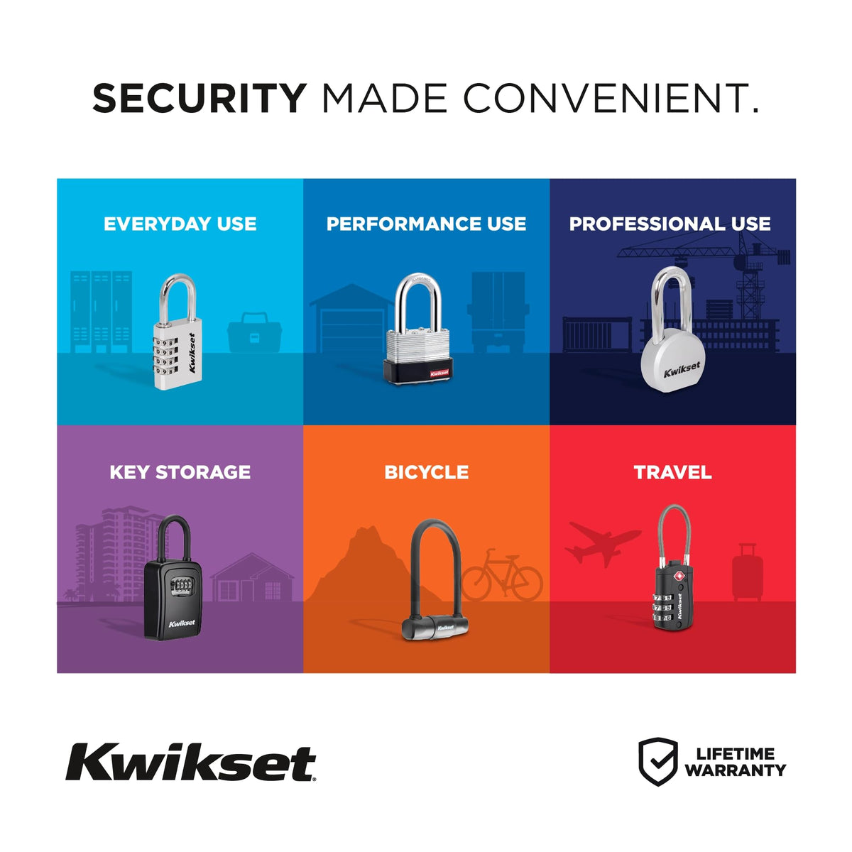 Kwikset Discus padlock is ready for outdoor storage, gates, and trailers.