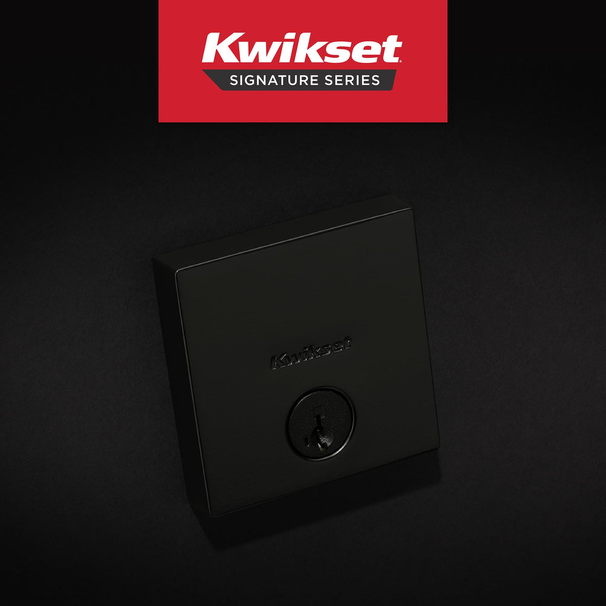 Kwikset Downtown keyed-entry front door deadbolt for secure access.