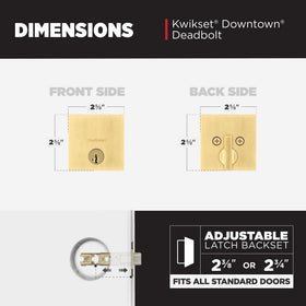 Kwikset Downtown deadbolt exterior keyed entry for trusted access.