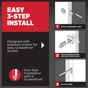 Kwikset Downtown deadbolt interior thumb turn for easy locking.