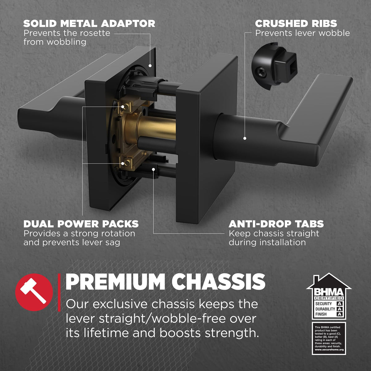 Kwikset Halifax adjustable latch backset 2-3/8 or 2-3/4 inches.
