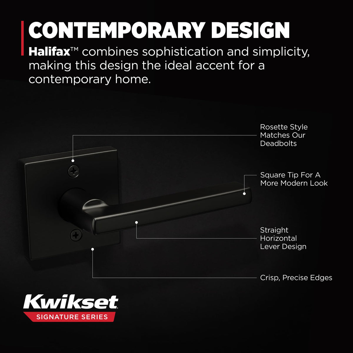Kwikset Halifax dummy lever on double doors for seamless interior access