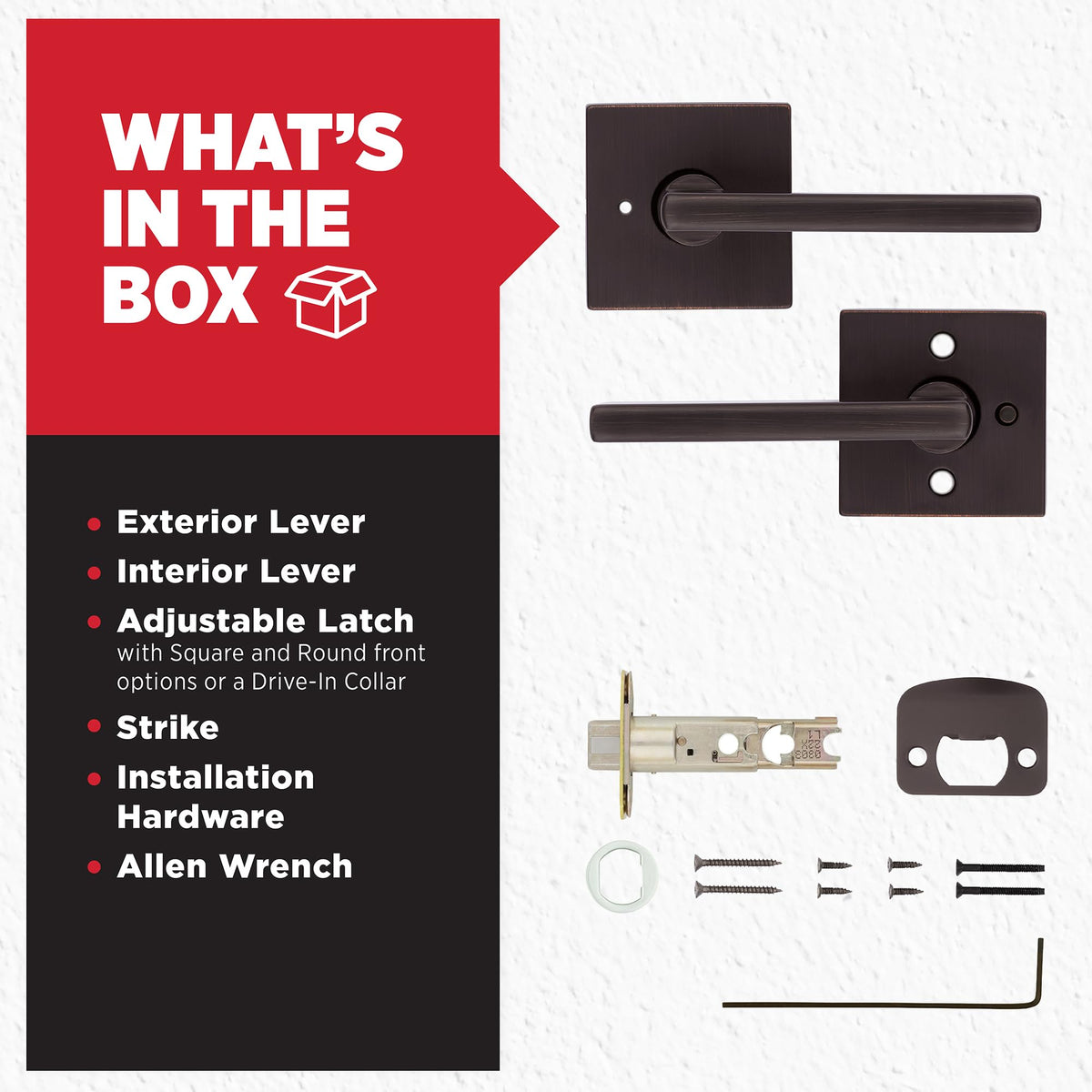 Kwikset Halifax emergency unlock tool included for outside access when needed.