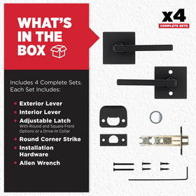 Kwikset Halifax fits standard doors 1-3/8 to 1-3/4 inches.