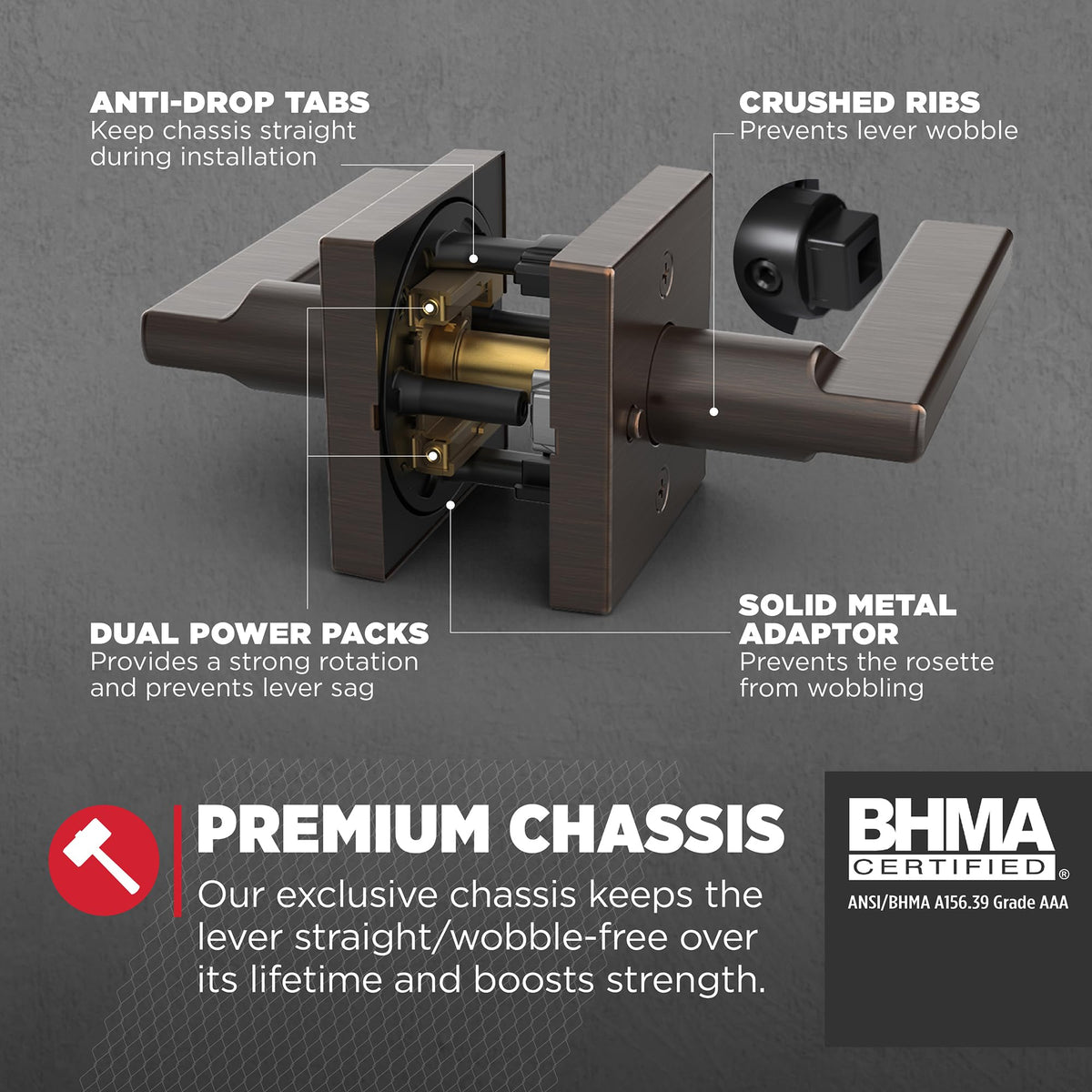 Kwikset Halifax Microban protection helps surfaces stay cleaner between wipe-downs.