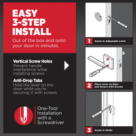 Kwikset Halifax never-sag lever design with dual springs for durability.