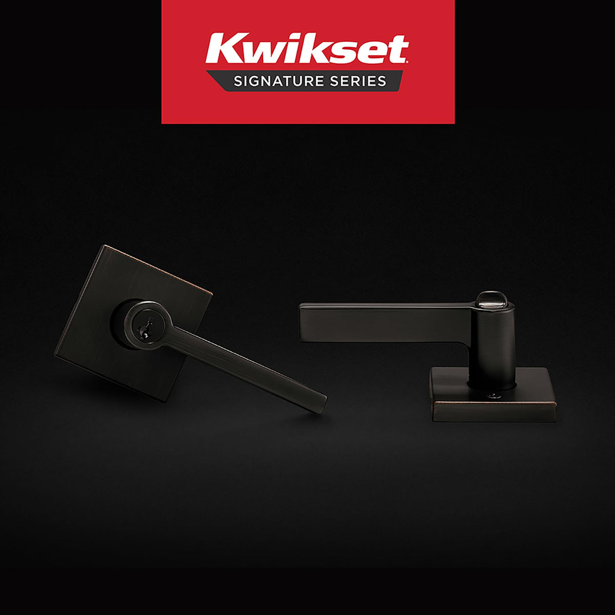 Kwikset Halifax never sag lever showing durable, wobble-free design.