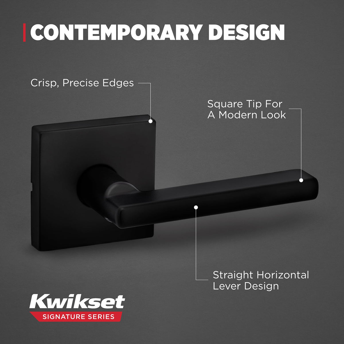 Kwikset Halifax premium chassis delivers straight, wobble-free lever action.