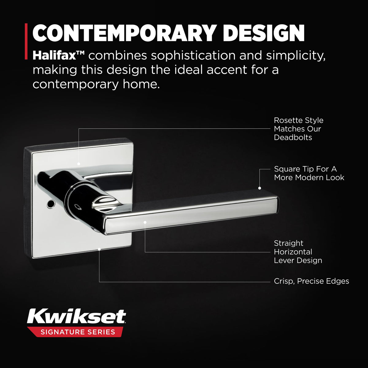 Kwikset Halifax reversible lever for left or right-handed doors