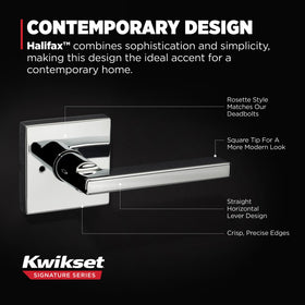 Kwikset Halifax reversible lever for left or right-handed doors