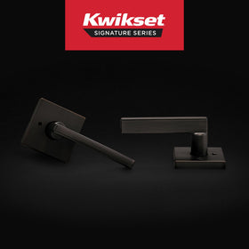 Kwikset Halifax reversible lever suitable for left- or right-handed doors.