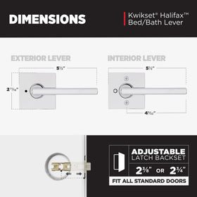 Kwikset Halifax fits standard doors 1-3/8 to 1-3/4 inches