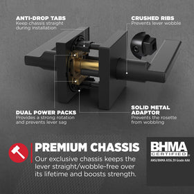 Kwikset Halifax fits standard doors and adjustable backset for simple setup.