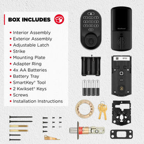 Kwikset Halo matte black finish on exterior hardware