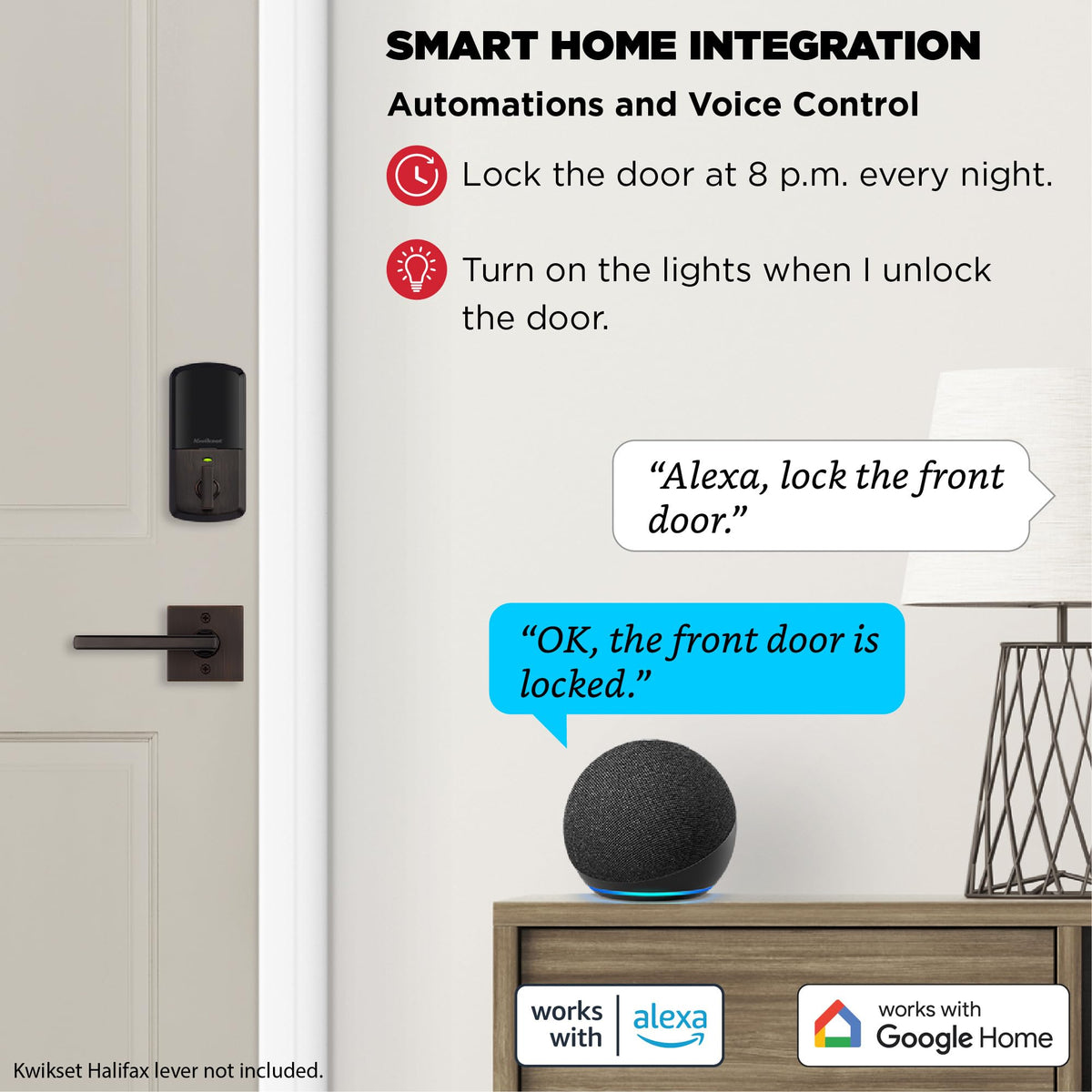 Kwikset Halo Wi-Fi setup guide showing hub-free installation.