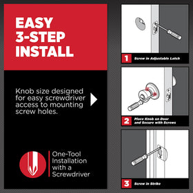 Kwikset Hancock interior turn-piece knob for inside locking convenience