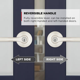 Kwikset Henley box contents with hardware and keys