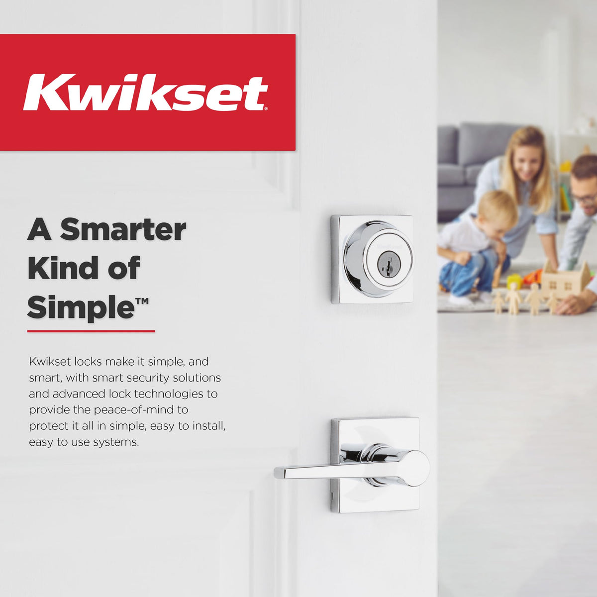 Kwikset Henley designer rosette adds style and dimension to interior doors