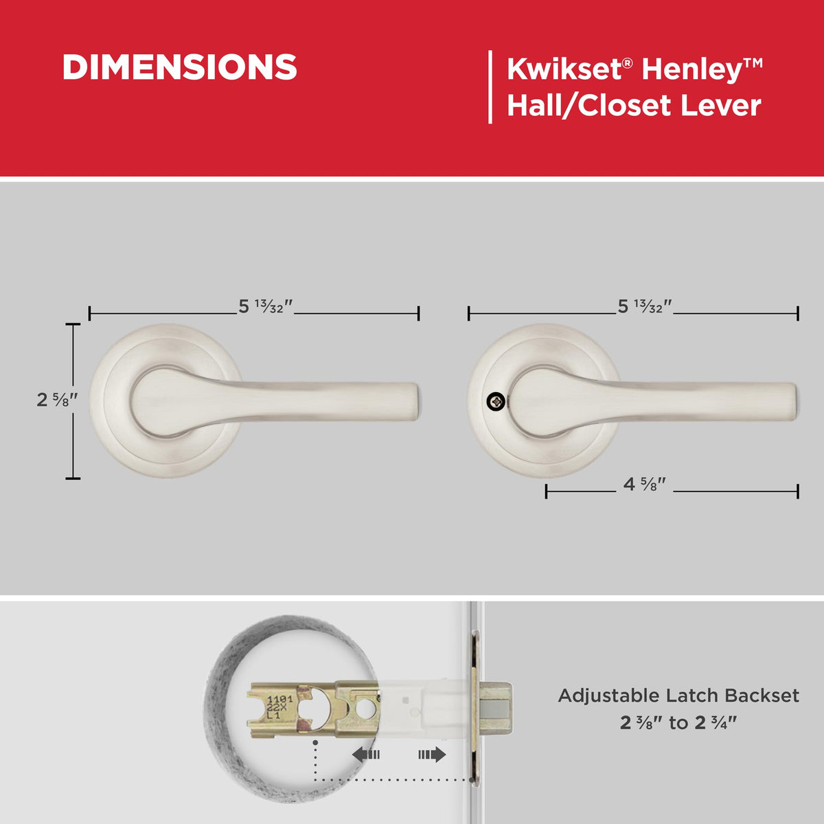 Kwikset Henley packaging includes installation hardware and strike plate